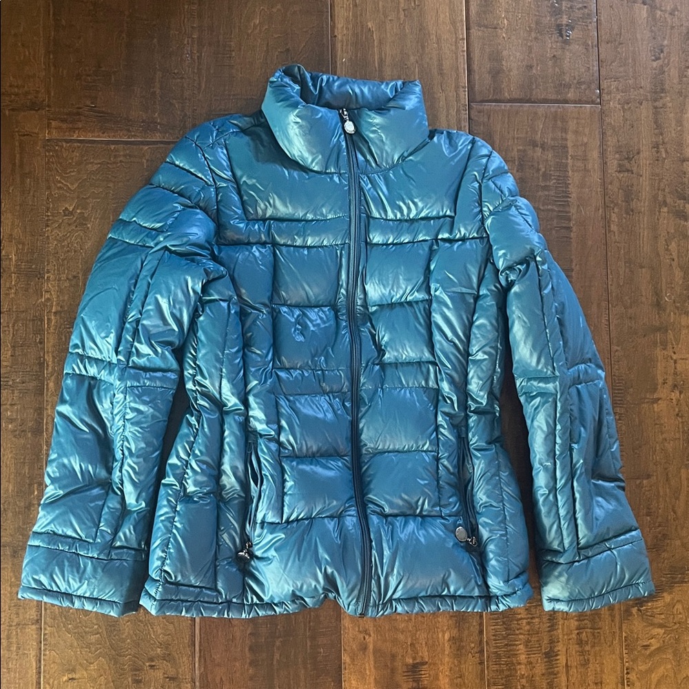Calvin Klein Teal Puffer Down Jacket